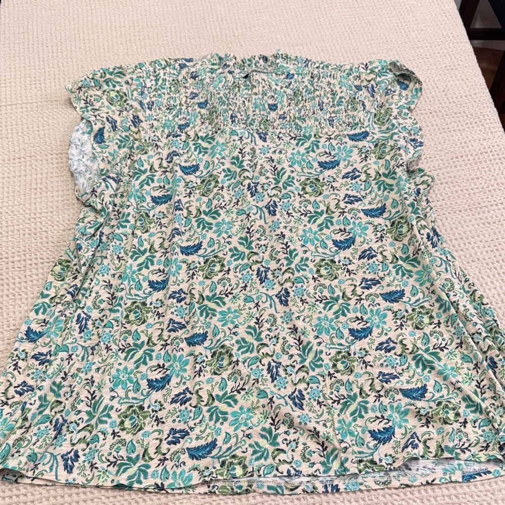 Women’s plus size Torrid Blue and Green Floral top